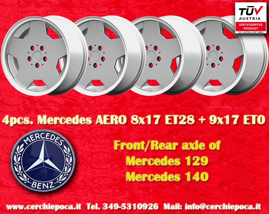 Mercedes Aero Mercedes W124 129 210 211 SLK (170 172) 201 CLK (208) CLC (203) C -Class (HO 202 203)  8x17 ET28 5x112 c/b 66.6 mm Wheel