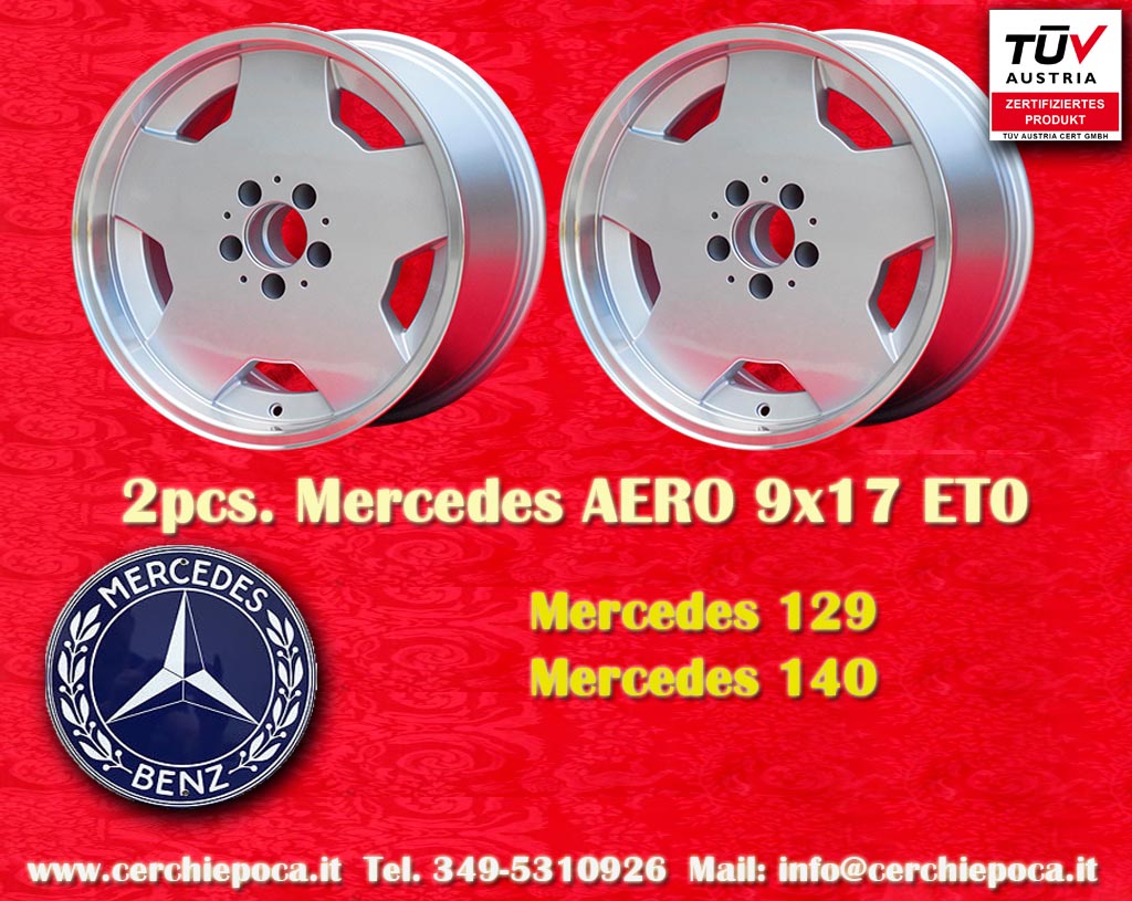 Mercedes Aero Mercedes 109 116 123 123 C123 D123 T126 126 C W107 W108 W109  9x17 ET0 5x112 c/b 66.6 mm Wheel