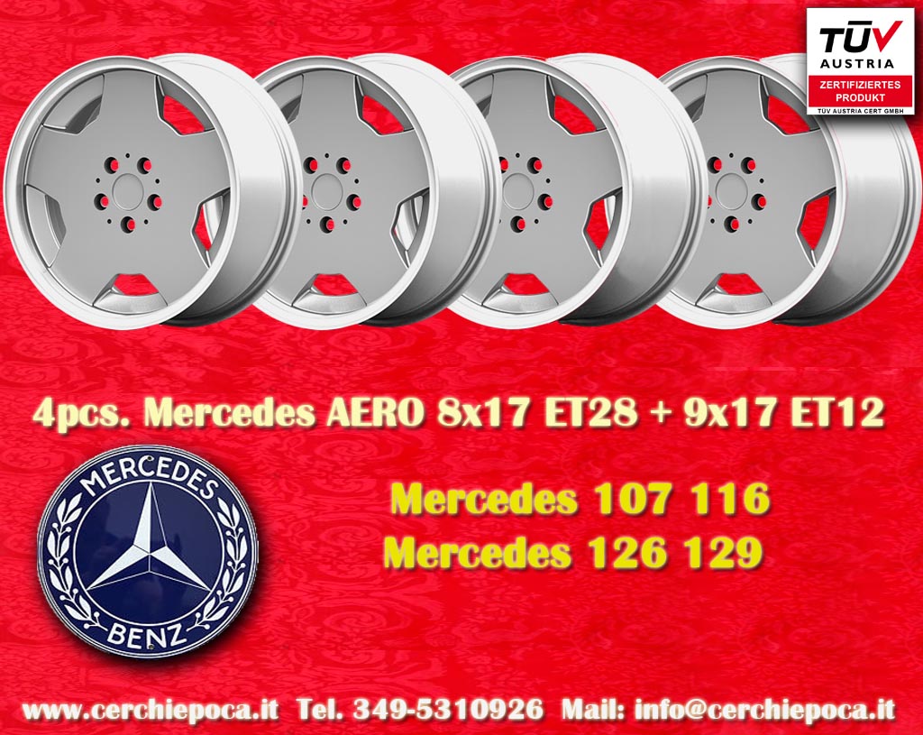 Mercedes Aero Mercedes W107 (W108 W109) W116 W126 W129  9x17 ET12 5x112 c/b 66.6 mm Wheel