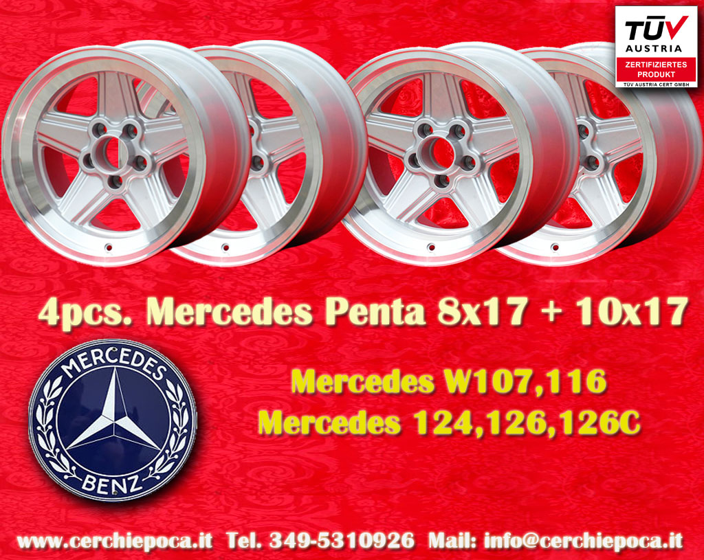 Mercedes Penta Mercedes W 107  116  126 126 C  124  10x17 ET12 5x112 c/b 66.6 mm Wheel
