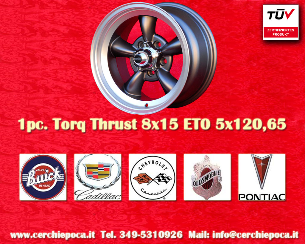 Buick Torq Thrust Buick Century -1982, Gran sport -1982, Regal, Skylark -1980, Le Sabre, Apollo  8x15 ET0 5x120.65 c/b 83.1 mm Wheel
