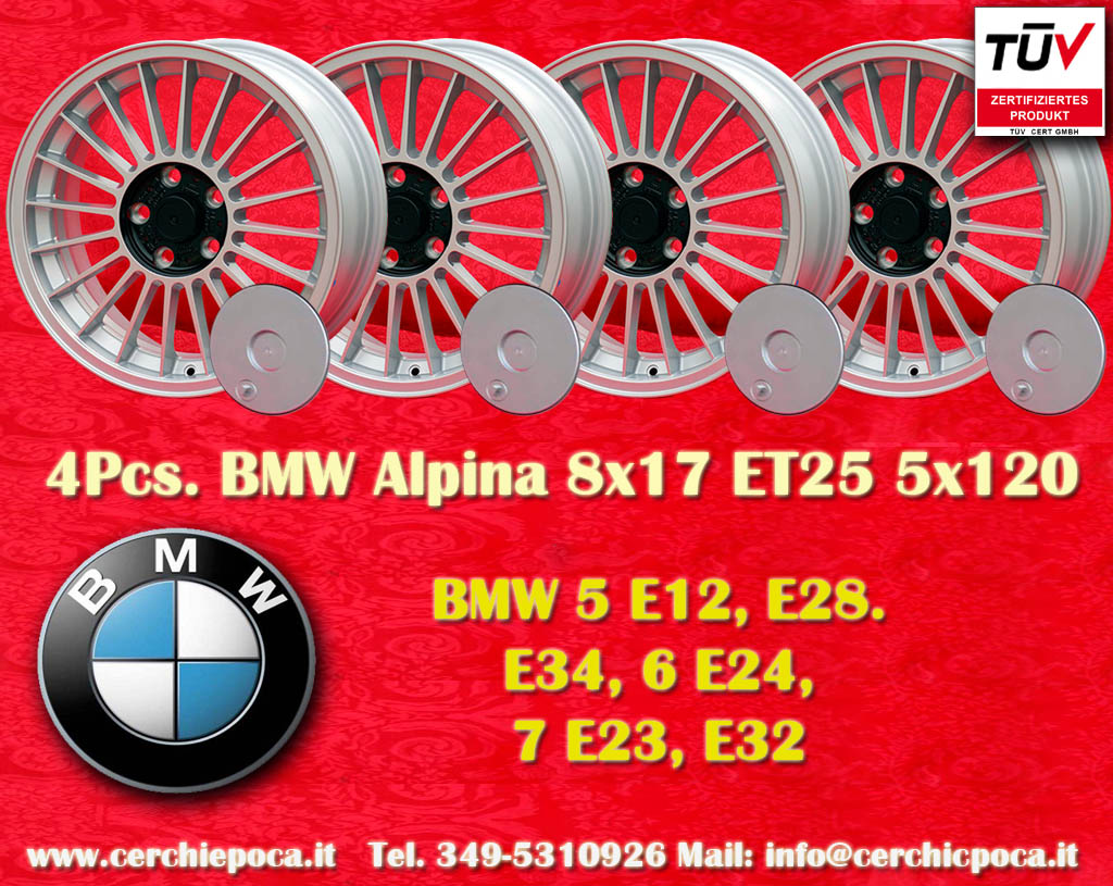 BMW Alpina BMW serie 5 E12, E28, E34, serie 6 E24, serie 7 E23, E32  8x17 ET25 5x120 c/b 72.6 mm Wheel