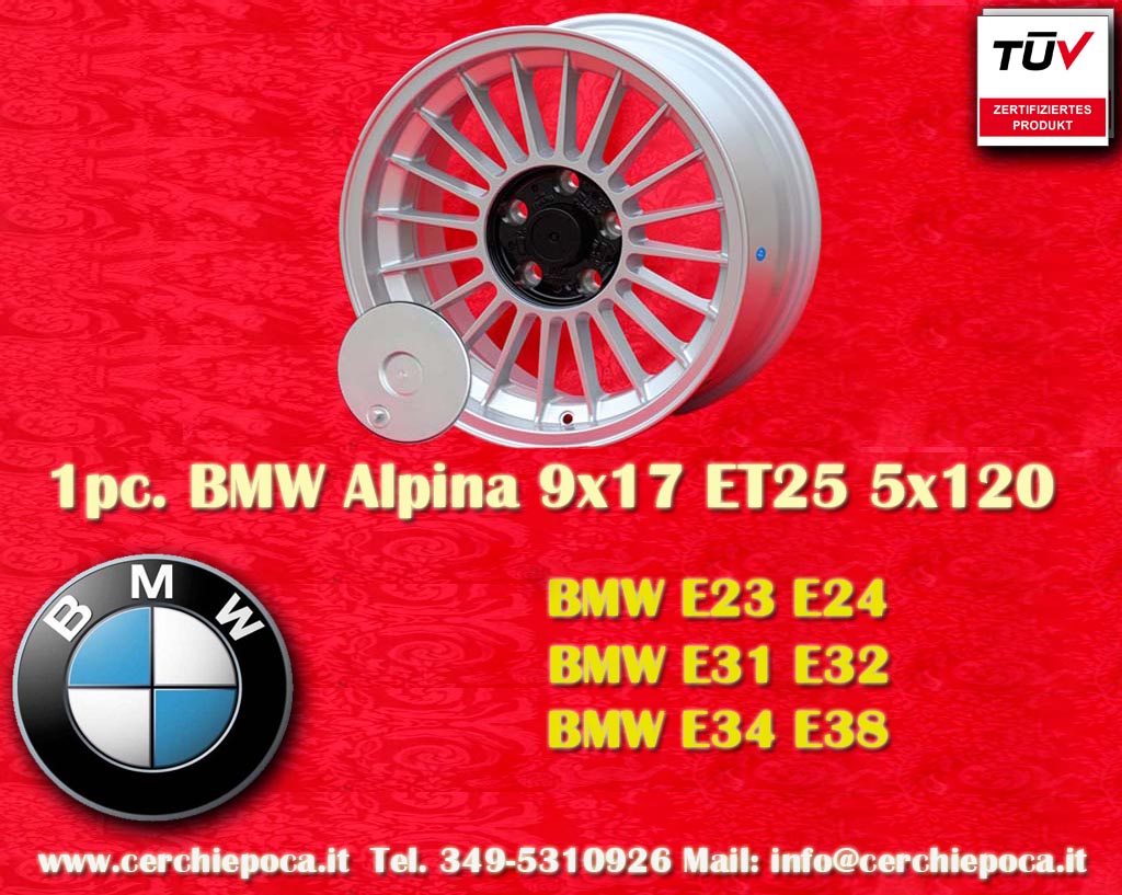 BMW Alpina BMW M3, E12, E23, E28, E34, E23, E32, E38, E31  9x17 ET25 5x120 c/b 72.6 mm Wheel