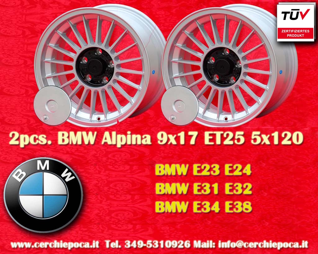 BMW Alpina BMW M3, E12, E23, E28, E34, E23, E32, E38, E31  9x17 ET25 5x120 c/b 72.6 mm Wheel