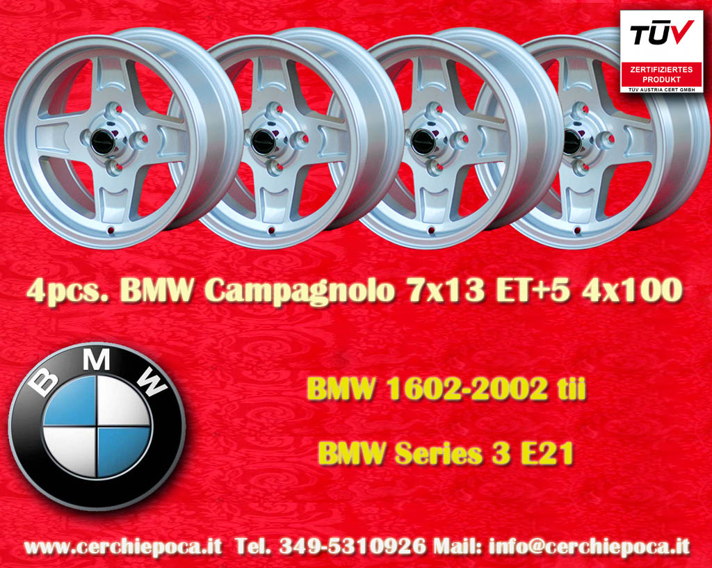 BMW Campagnolo BMW 1602 2002 tii Serie 3 E21  7x13 ET5 4x100 c/b 57.1 mm Wheel