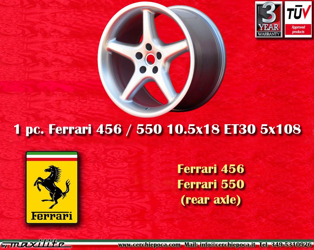 Ferrari 10.5x18 Ferrari F456/F550  10.5x18 ET30 5x98 c/b 67.1 mm Wheel
