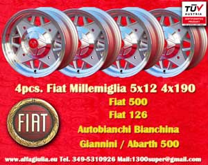 Fiat Millemiglia Fiat 125 500 4x190  5x12 ET20 4x190 c/b N/A mm Wheel