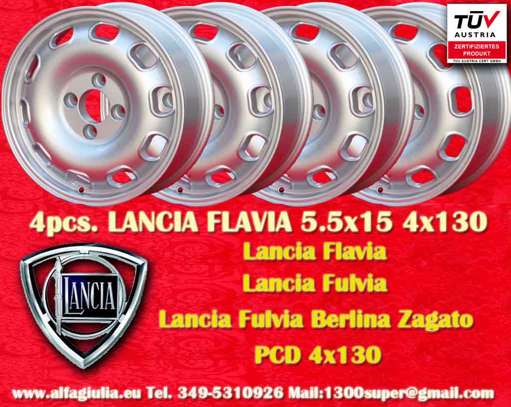 Lancia Tecnomagnesio Lancia Flavia 2000 Fulvia  5.5x15 ET23 4x130 c/b 98.1 mm Wheel