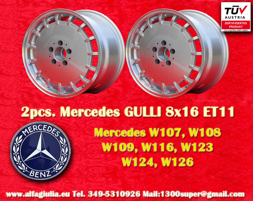 Mercedes Aero Mercedes R/C107 W108 W109 W116 123 124 126  8x16 ET11 5x112 c/b 66.6 mm Wheel