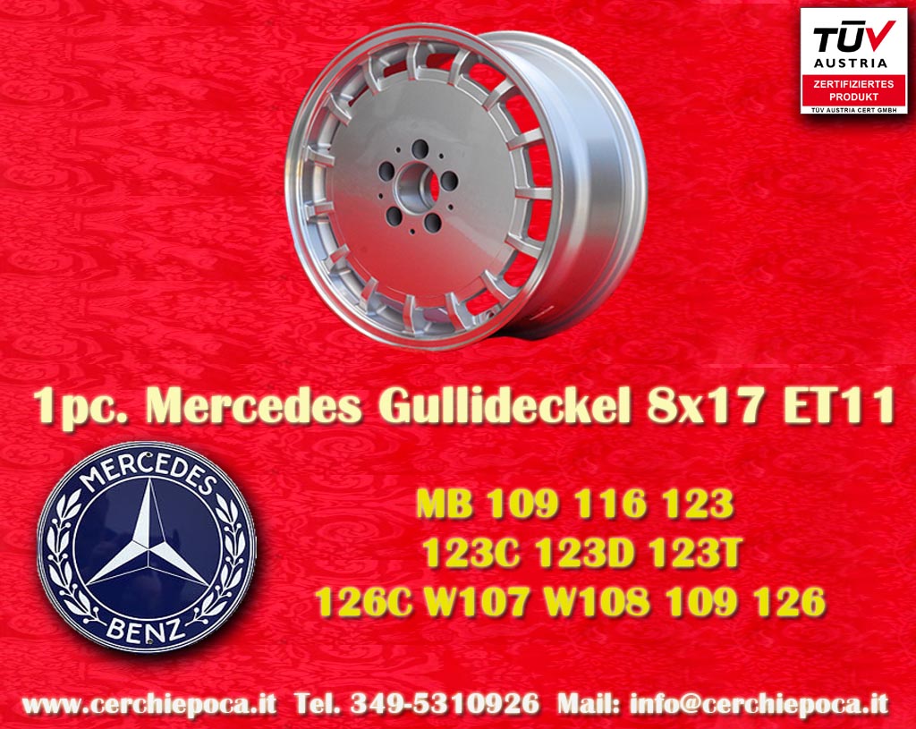 Mercedes Aero Mercedes Benz W 107, 108, 109, 116, 123, 126  8x17 ET11 5x112 c/b 66.6 mm Wheel