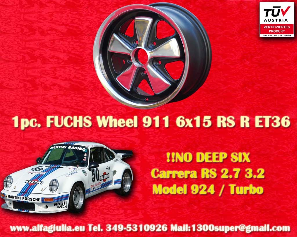 Cerchio Porsche Fuchs Porsche 911 924  6x15 ET36 5x130 c/b 71.6 mm