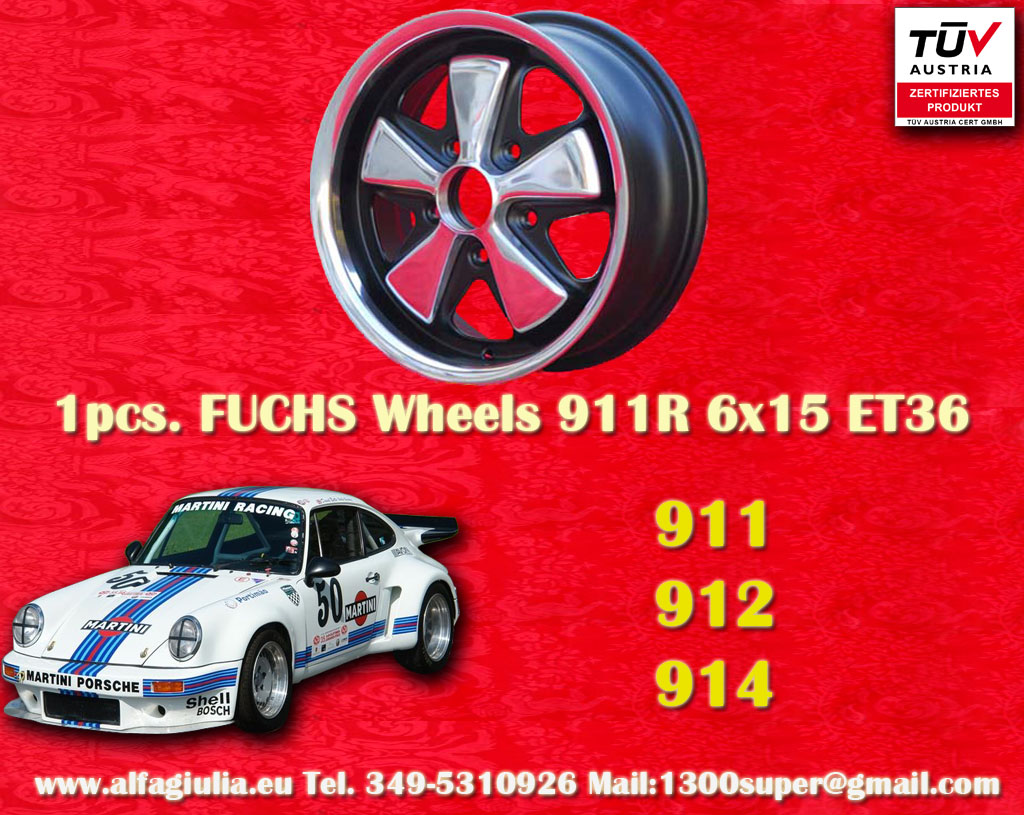 Porsche Fuchs Porsche 911 912  6x15 ET36 5x130 c/b 71.6 mm Wheel