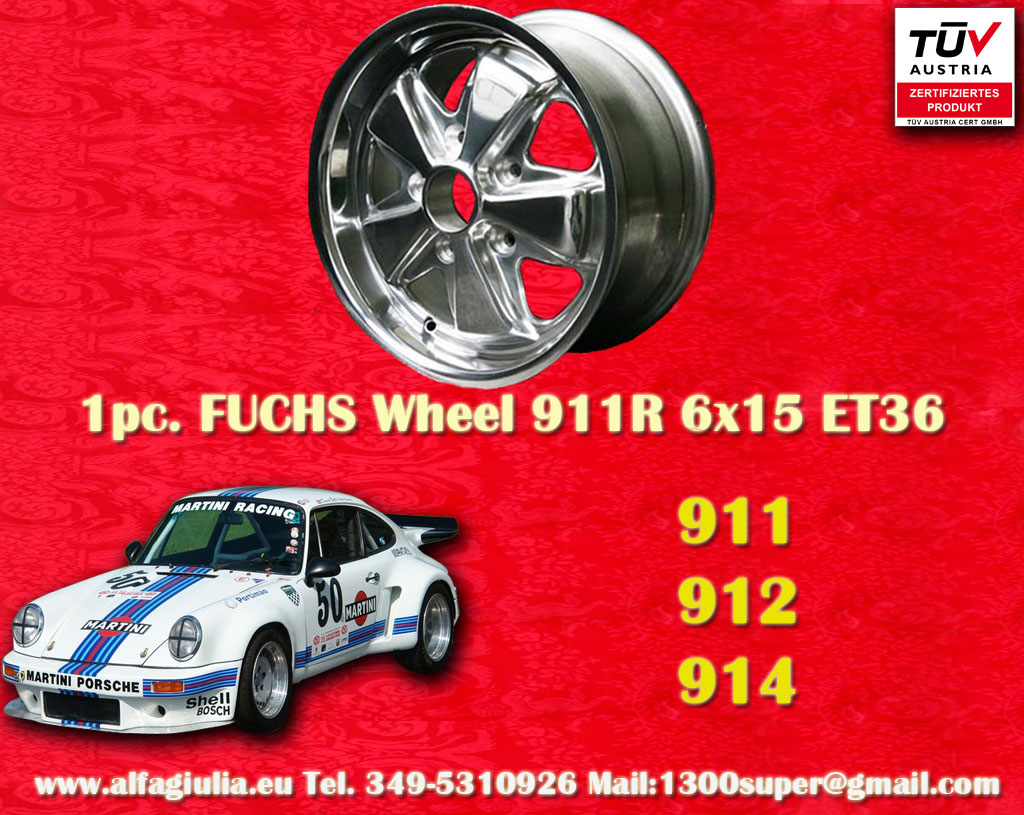 Porsche Fuchs Porsche 911 912  6x15 ET36 5x130 c/b 71.6 mm Wheel