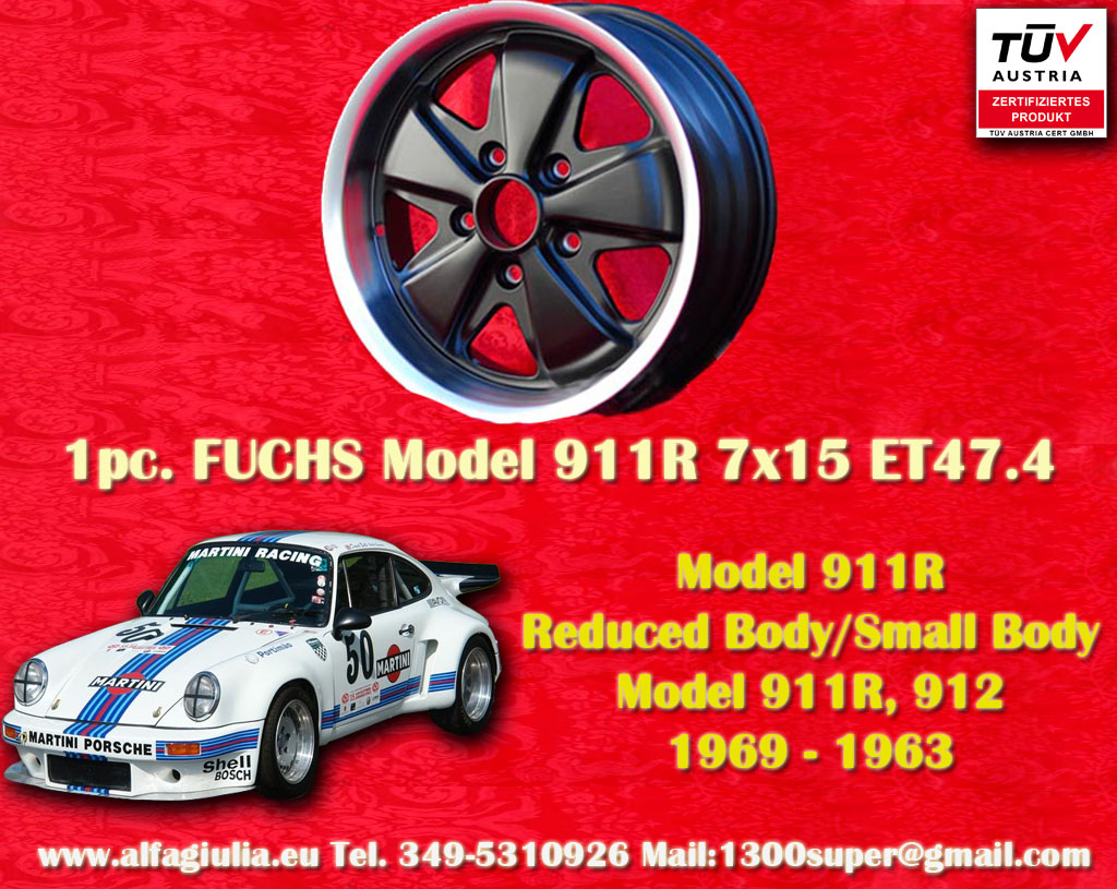 Porsche Fuchs Porsche 911 912 914/6  7x15 ET47.4 5x130 c/b 71.6 mm Wheel