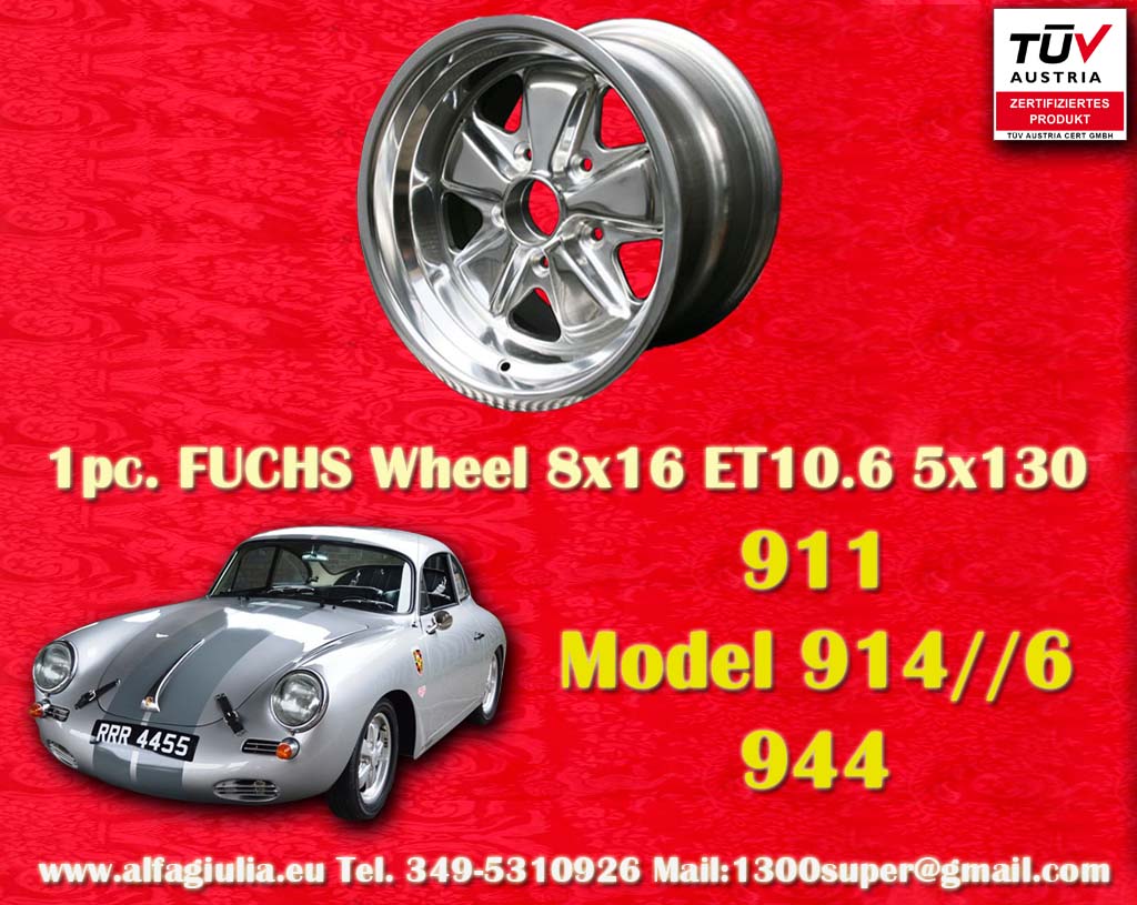 Porsche Fuchs Porsche 911  8x16 ET10.6 5x130 c/b 71.6 mm Wheel