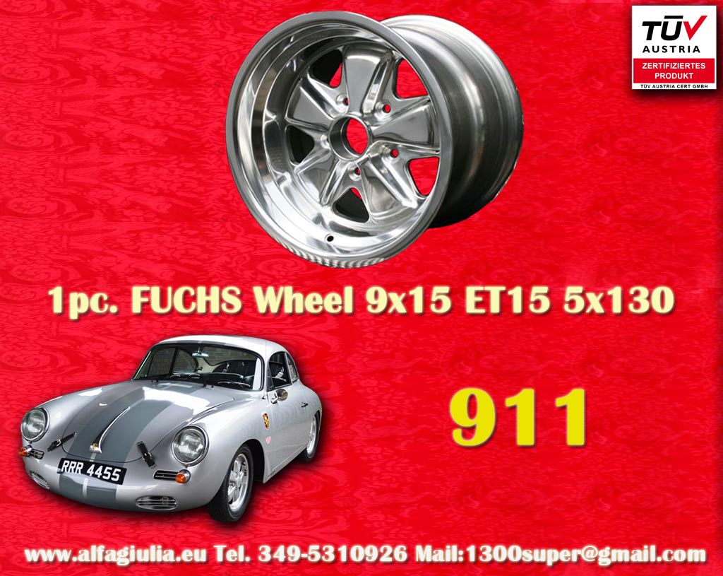 Porsche Fuchs Porsche 911  9x15 ET15 5x130 c/b 71.6 mm Wheel