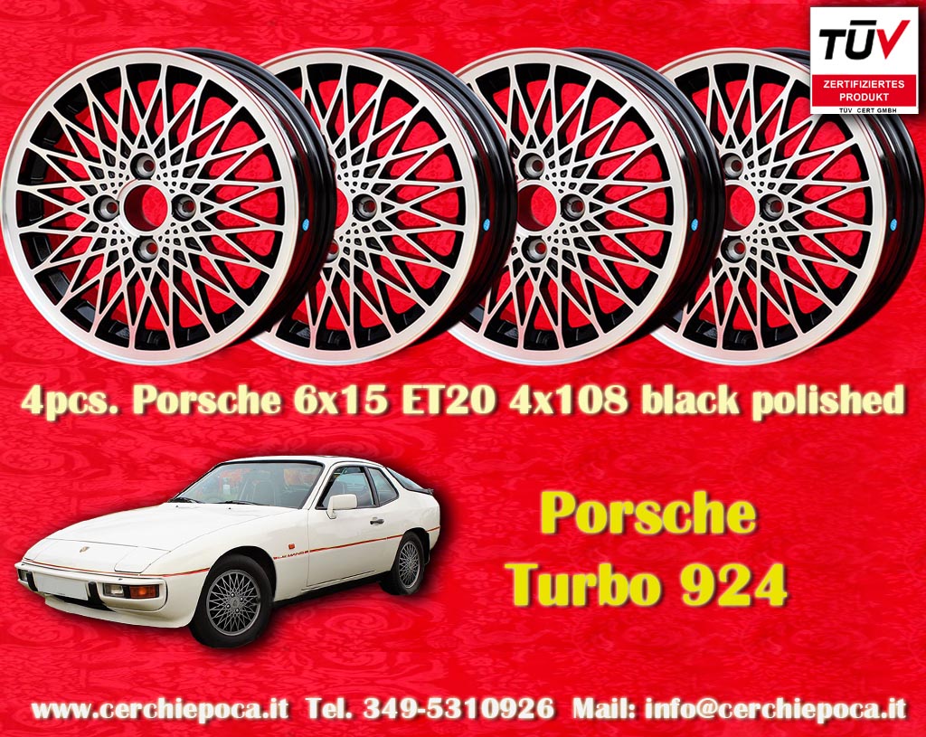 Porsche Porsche 924 924s Turbo  6x15 ET20 4x108 c/b 57.1 mm Wheel