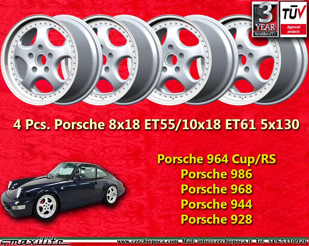 Porsche Speedline 997 C4, 987, 981, 982, 997, 964, 964 Cup/RS, 986, 968, 944, 928  8x18 ET55 5x130 c/b 71.6 mm Wheel