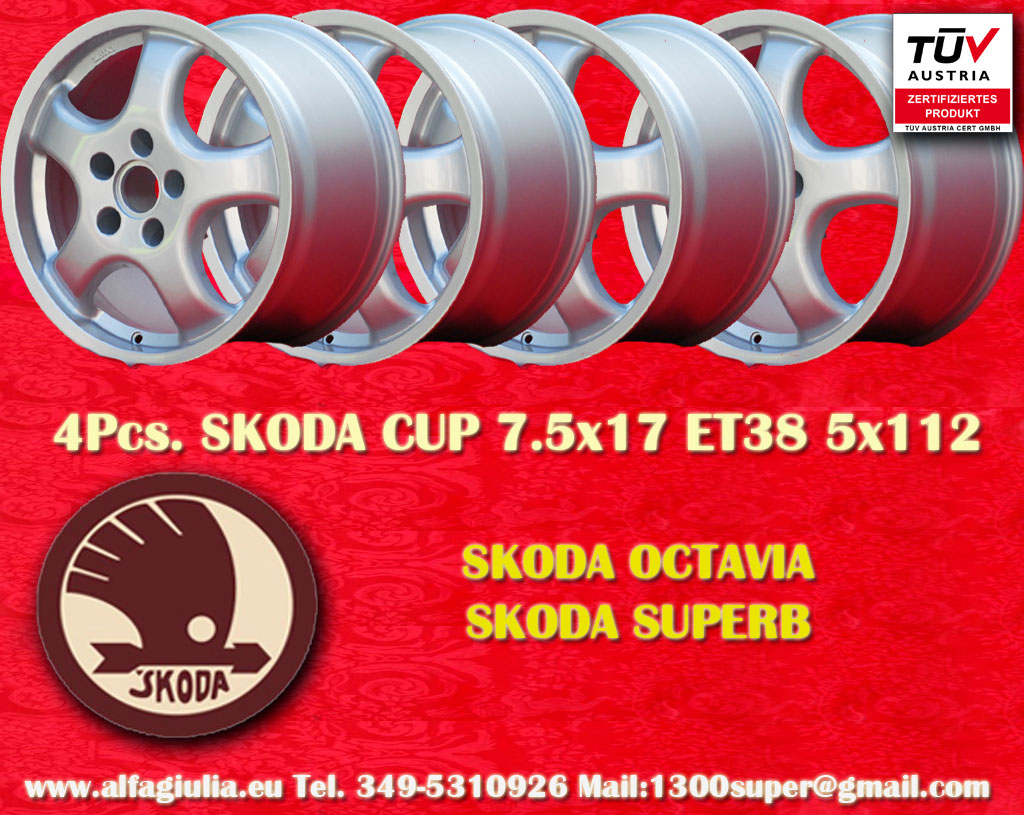 Skoda Cup Skoda Octavia Superb  7.5x17 ET38 5x112 c/b 57.1 mm Wheel