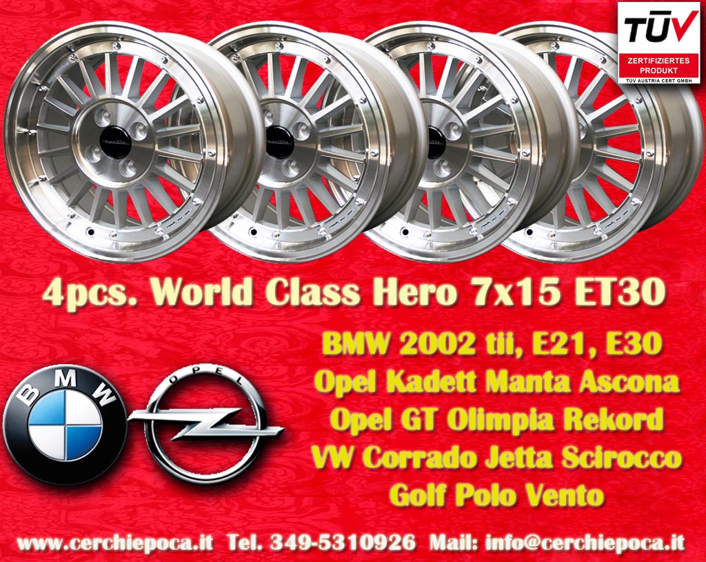 BMW BBS BMW E30 1502 1602 2002 tii Serie 3 E21  7x15 ET30 4x100 c/b 57.1 mm Wheel