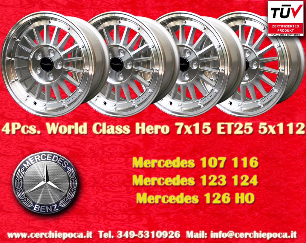 Mercedes Gulli Gullideckel Mercedes R107 W114 W115 W116 W126 W201 C Klasse HOW 202 W123 W124 W210  7x15 ET25 5x112 c/b 66.6 mm Wheel