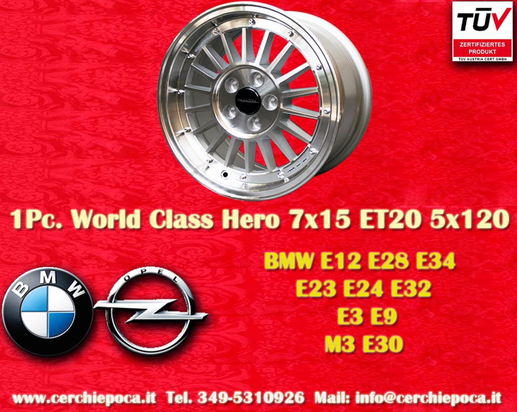BMW BBS BMW Serie5 E12, E28, E34, Serie 6 E24, Serie 7 E23, E32  7x15 ET20 5x120 c/b 72.6 mm Wheel