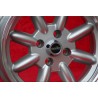 4 pz. cerchi Volkswagen Minilite 7x15 ET5 4x100 silver/diamond cut 1502-2002, 1500-2000tii, 2000C CA CS, 3 E21, E30