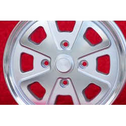 4 pcs. wheels Volkswagen Baby Fuchs 5.5x15 ET35 4x130 silver/diamond cut Beetle 67-, Karmann Ghia 67-, Type 3, 411, 412