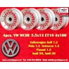 4 pz. cerchi Volkswagen WCHE 5.5x13 ET7 4x100 silver/diamond cut 1502-2002 tii, 3 E21, Kadett B-C, Manta, Ascona A-B, GT