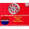 1 pc. jante Datsun Minilite 5.5x15 ET15 4x114.3 silver/diamond cut MBG, TR2-TR6, Saab 99
