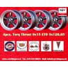 4 pcs. wheels CADILLAC,CHEVROLET Torq Thrust  8x15 ET0 5x120.65 silver/diamond cut Camaro, Nova, Chevelle, El Camino, Be