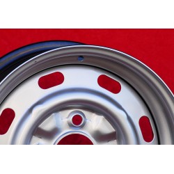 4 pcs. wheels Volkswagen Porsche OEM 5.5x15 ET25 4x130 silver Beetle 67- Karmann Ghia 67- Typ 3 411 412 Porsche 914