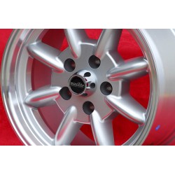 4 pcs. wheels Porsche Minilite 8x15 ET10.6 9x15 ET15 5x130 silver/diamond cut 911 ST -1987, 944 -1986