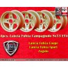 4 pz. cerchi Lancia Campagnolo 8x13 ET-4 4x130 silver Fulvia, Zagato, Coupe