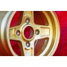 4 pcs. wheels Skoda Campagnolo 7x13 ET10 4x130 gold Skoda MB1000,MB1100,105,110,120,130, Lancia Fulvia Coupe