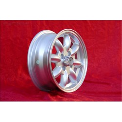 4 pcs. wheels BMW Minilite 5.5x13 ET18 4x100 silver/diamond cut 1502-2002tii, 3 E21