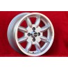 4 pcs. wheels BMW Minilite 6x14 ET13 4x100 silver/diamond cut 1502-2002, 1500-2000tii, 2000C CA CS, 3 E21, E30   Opel Ka