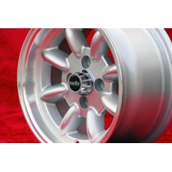 4 pcs. wheels BMW Minilite 7x13 ET5 4x100 silver/diamond cut 1502-2002tii, 3 E21