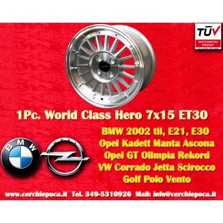 1 pc cerchio BMW WCHE 7x15 ET30 4x100 BMW 1502-2002 tii 3 E30 Opel Kadett B-C Manta Ascona A-B GT Olympia Rekord Volkswa