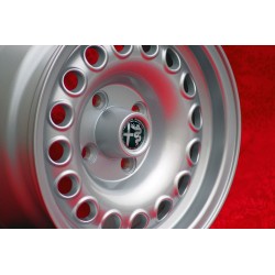 1 pz. cerchio Alfa Romeo Campagnolo 7x14 ET23 4x108 silver 105 Coupe, Spider, GT GTA GTC, Montreal