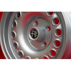 1 pz. cerchio Alfa Romeo Campagnolo 7x14 ET23 4x108 silver 105 Coupe, Spider, GT GTA GTC, Montreal