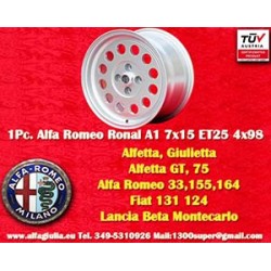 1  pc jante Alfa Romeo Ronal 7x15 ET25 4x98 silver Alfetta, Alfetta GT   GTV, 33, 75 1.6i, 1.8i, 2.0TDI, 90, 155