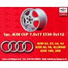 1 Stk Felge Audi Cup 7.5x17 ET38 5x112 silver T4, Golf, Passat, Beetle, Variant