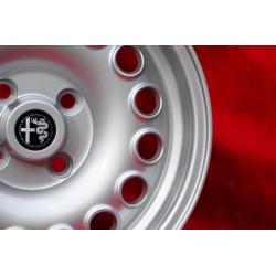 1 pz. cerchio Alfa Romeo Campagnolo 7x15 ET35 4x108 silver 105 Berlina, Giulia, Coupe, Spider, GTC