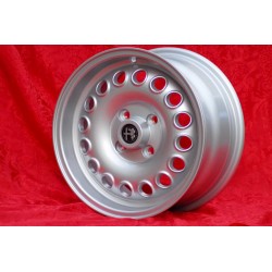 1 pz. cerchio Alfa Romeo Campagnolo 7x15 ET35 4x108 silver 105 Berlina, Giulia, Coupe, Spider, GTC
