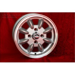 1 pc. wheel Fiat Minilite 5x12 ET20 4x98 silver/diamond cut 126, 600, 850
