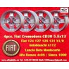 4 pz. cerchi Fiat Cromodora CD30 5.5x13 ET7 4x98 silver 124 Berlina, Coupe, Spider, 125, 127, 128, 131, X1 9