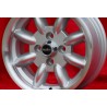 1 pz. cerchio Fiat Minilite 6x13 ET13 4x98 silver/diamond cut 124 Berlina, Coupe, Spider, 125, 127, 131, 132, X1 9, 850