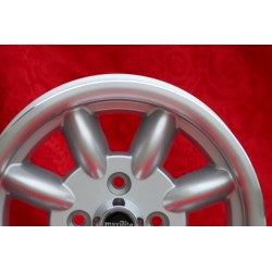 4 pcs. wheels Fiat Minilite 6x13 ET13 4x98 silver/diamond cut 124 Berlina, Coupe, Spider, 125, 127, 131, 132, X1 9, 850