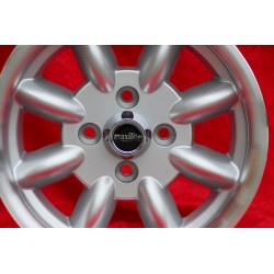 4 pcs. wheels Fiat Minilite 6x13 ET13 4x98 silver/diamond cut 124 Berlina, Coupe, Spider, 125, 127, 131, 132, X1 9, 850